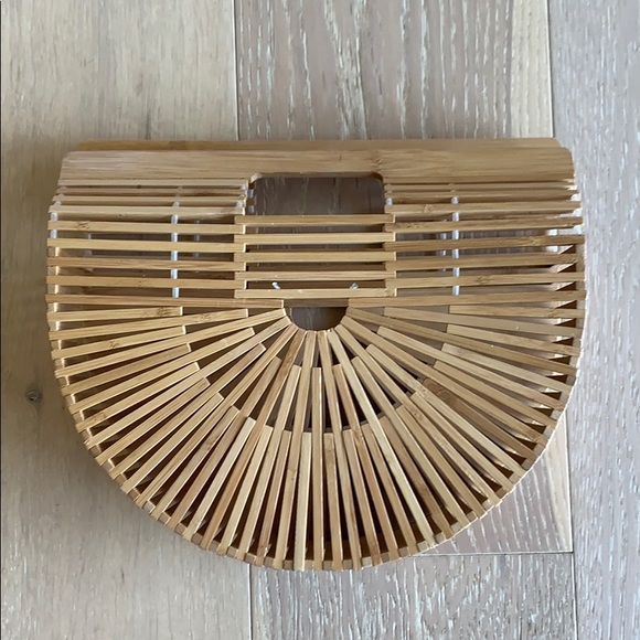 cult gaia Handbags - Cult Gaia Small Ark Bamboo Top Handle Bag Handbag
